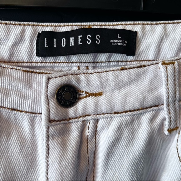 Lioness ALABAMA JEAN Color:White Size:L 100% cotton high waist 5 pockets design - Picture 6 of 12